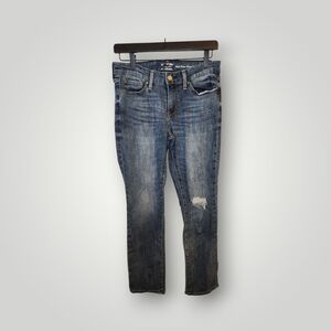 Levi's mid-rise slim Cuffed blue denim jeans size 6 28